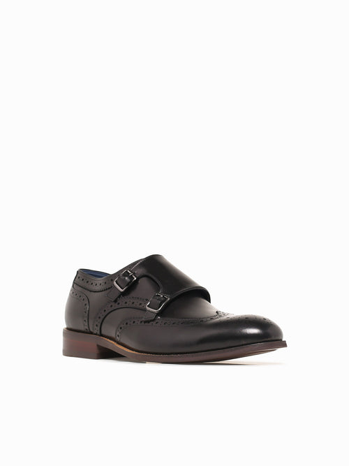 Marcus Black Brushed Calf Leather Black / 7 / M