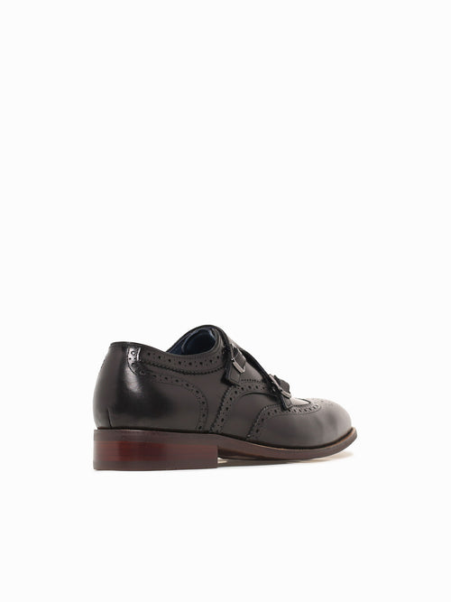 Marcus Black Brushed Calf Leather Black / 7 / M