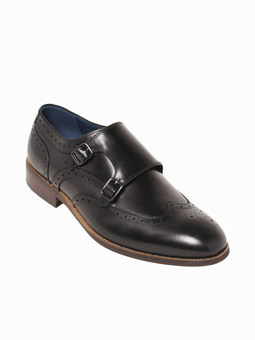 Marcus Black Brushed Calf Leather Black / 7 / M