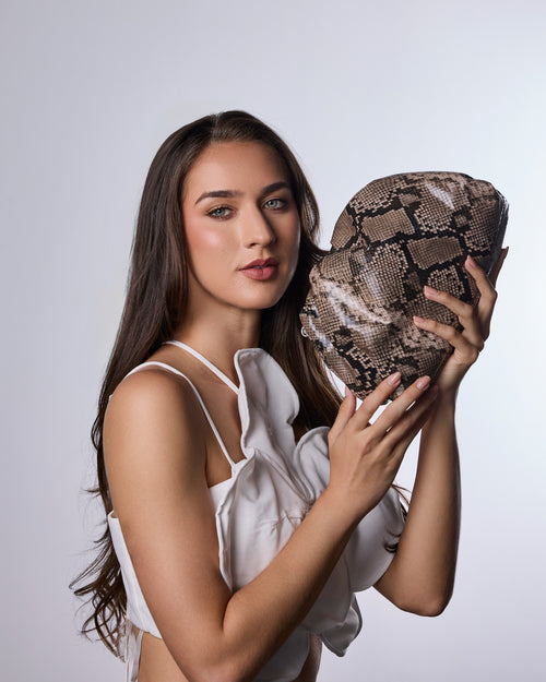 Tb Tila Clutch Snake Print