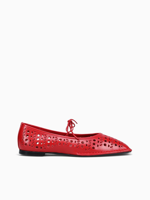 Sway Slit Red Leather Red / 36 / M