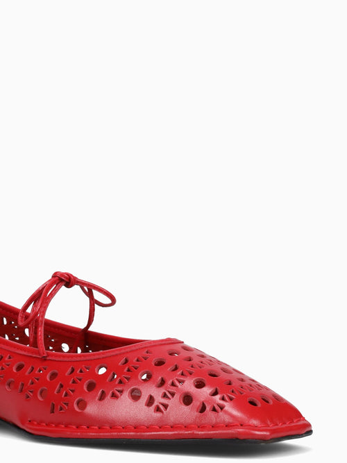 Sway Slit Red Leather Red / 36 / M