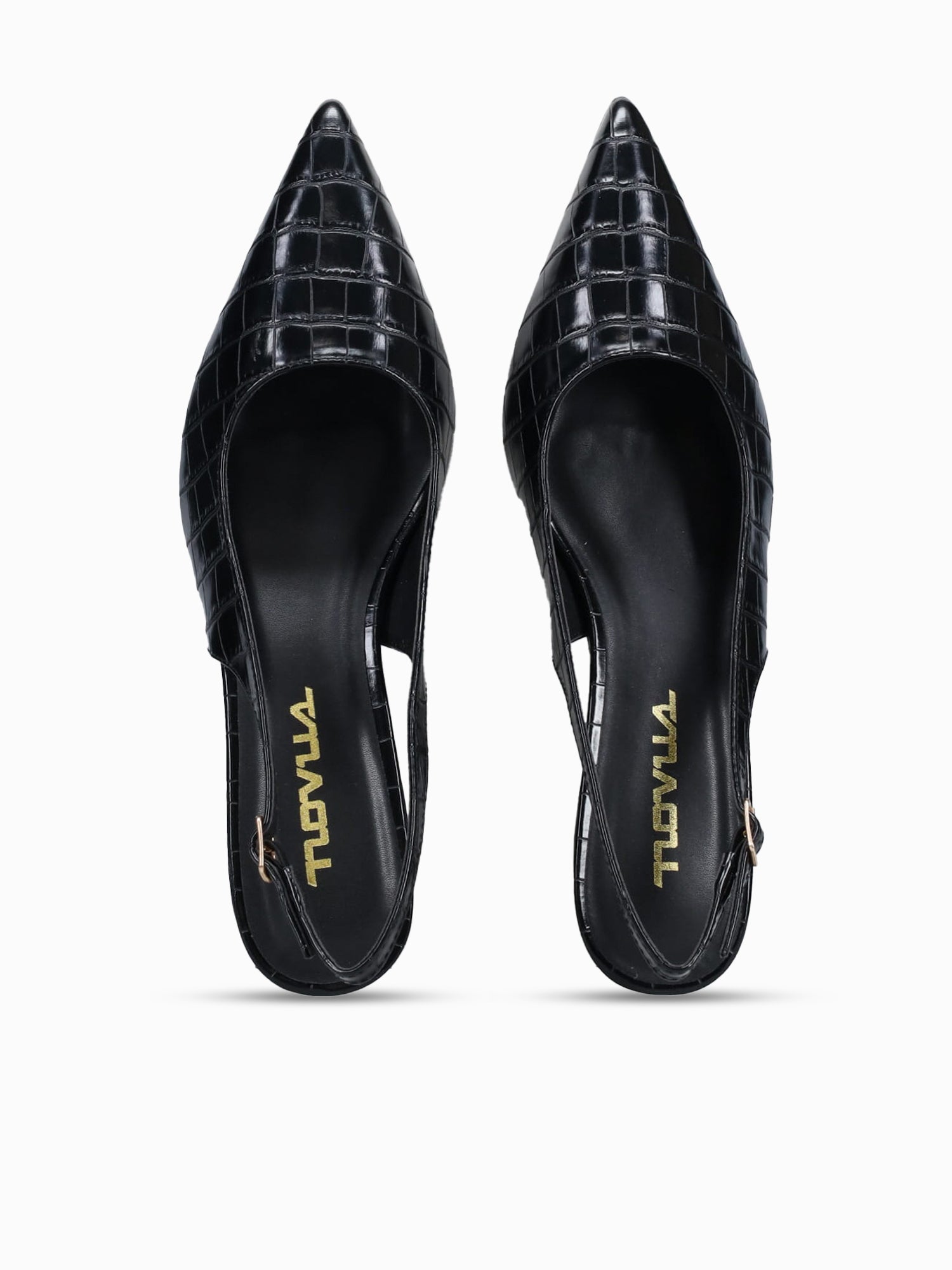 Maxi Black Croco Leather Black / 5 / M