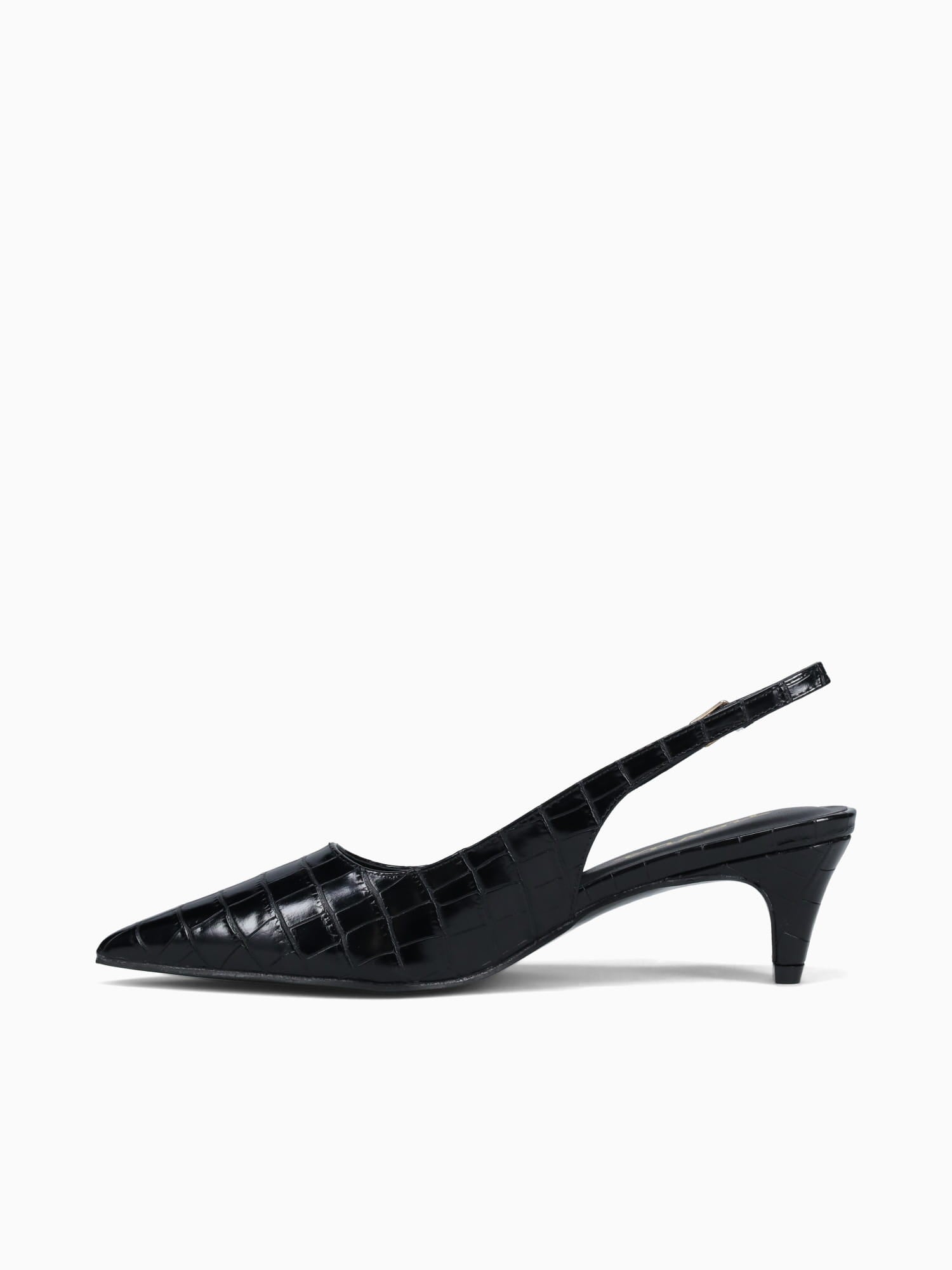 Maxi Black Croco Leather Black / 5 / M