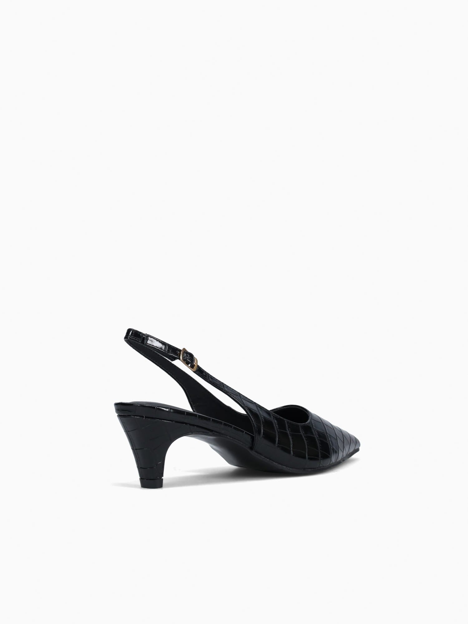 Maxi Black Croco Leather Black / 5 / M