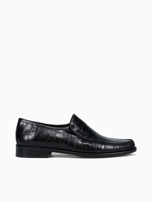 9045 Black Vitello Croco Black / 7 / M