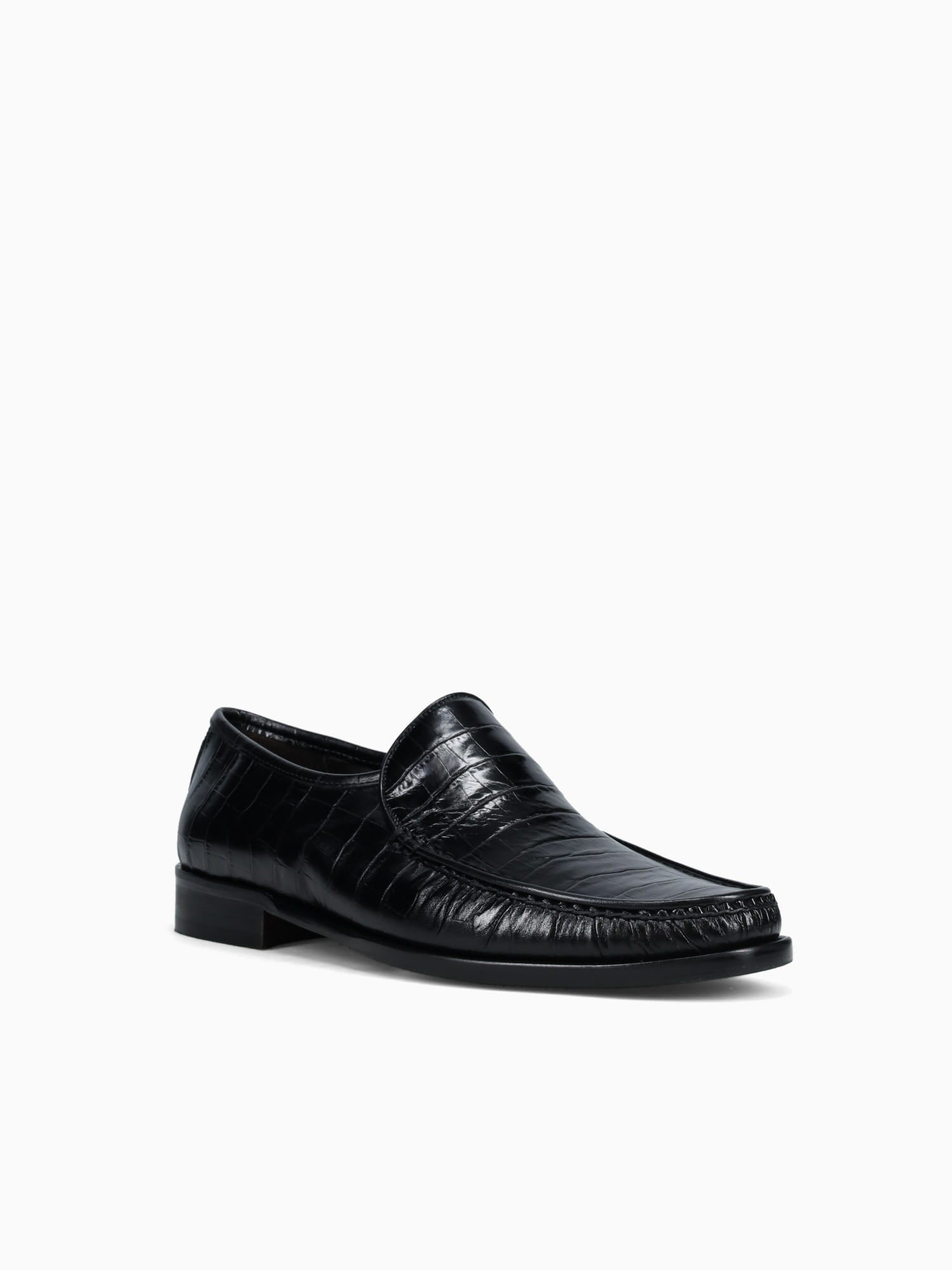 9045 Black Vitello Croco Black / 7 / M