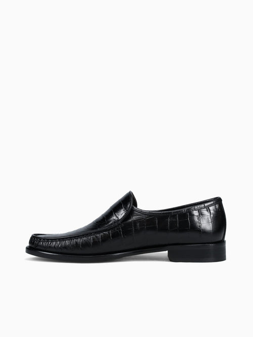 9045 Black Vitello Croco Black / 7 / M
