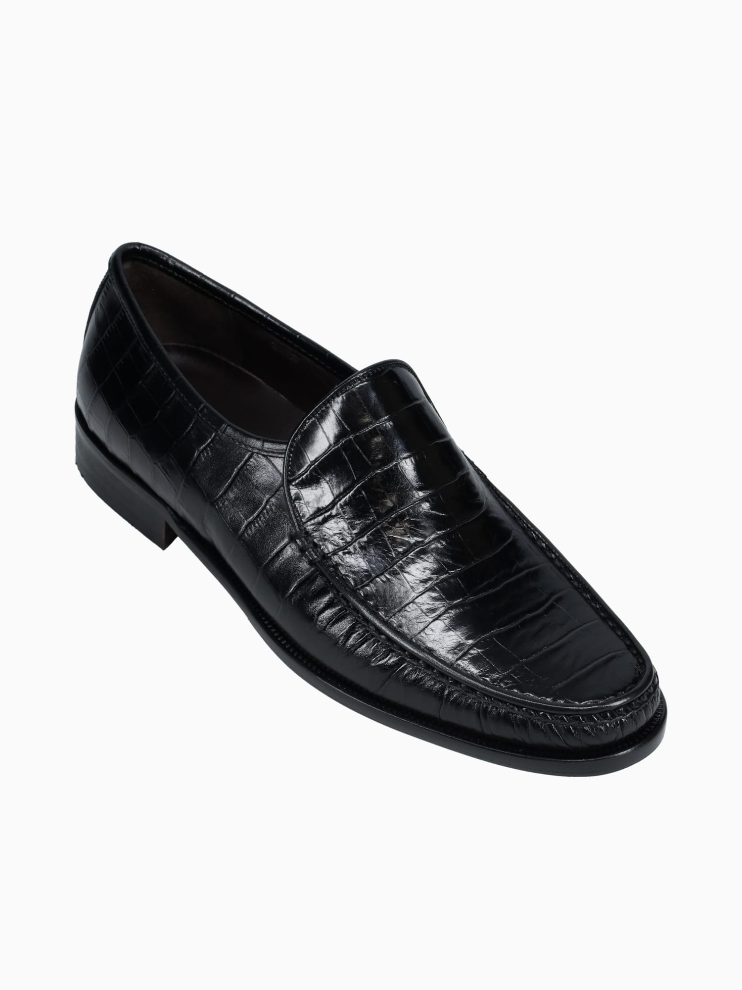 9045 Black Vitello Croco Black / 7 / M