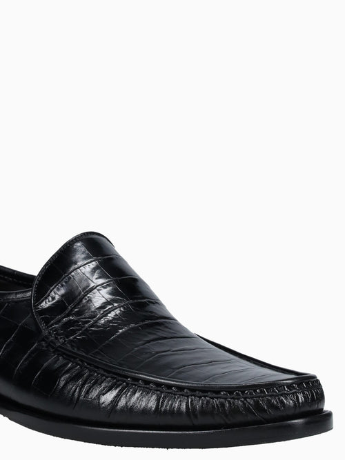 9045 Black Vitello Croco Black / 7 / M