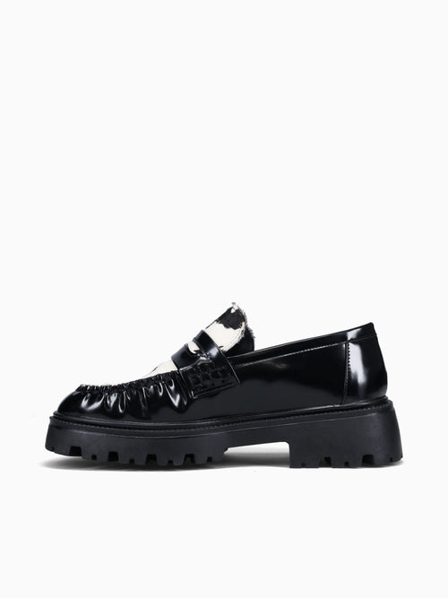 Bowie Cow Print Black White / 5 / M