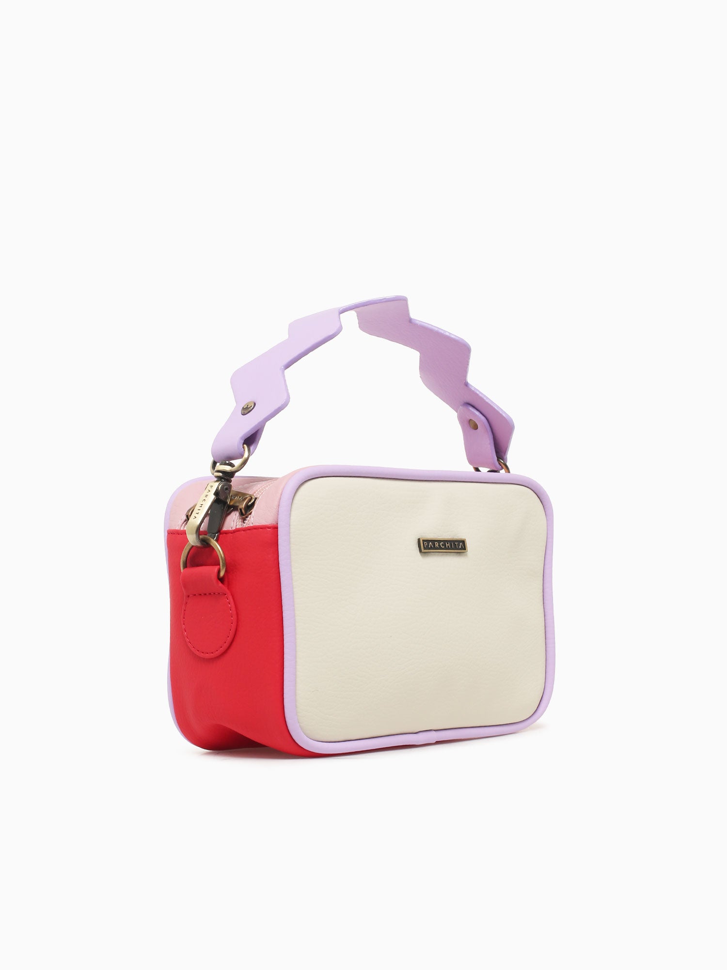 Bandolera Dalia Beige X Rojo