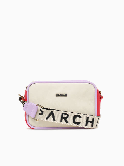 Bandolera Dalia Beige X Rojo