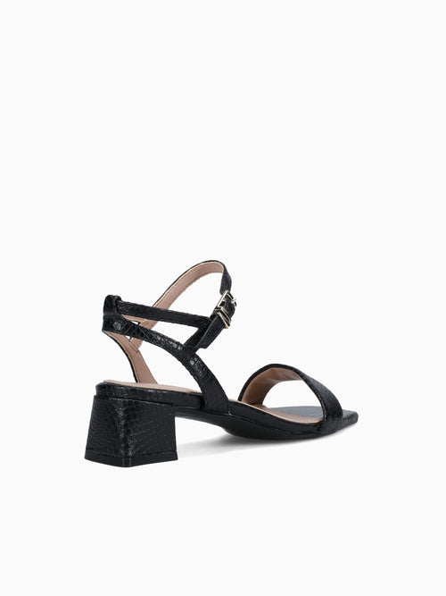 Hana Black Snake Leather Black / 5 / M