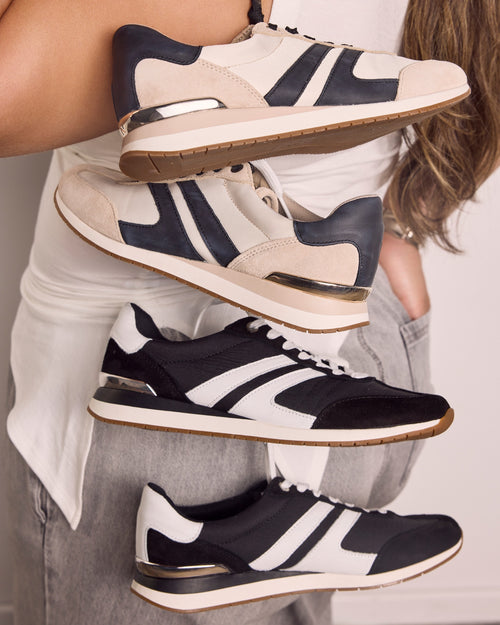 Lorena Black White leather