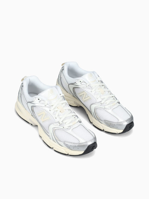 530 Silver Metallic Linen leather Mesh Silver / 4 / M