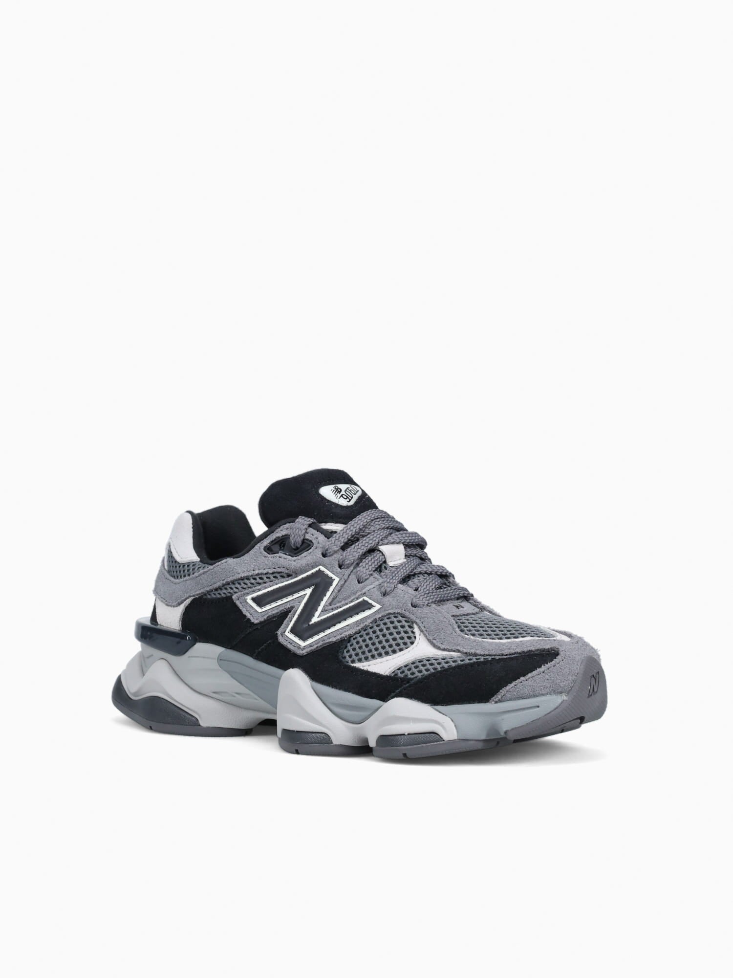 9060 Black Grey suede Black / 4 / M