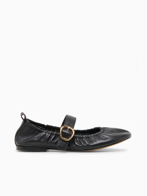 Caely Black Leather Black / 5 / M