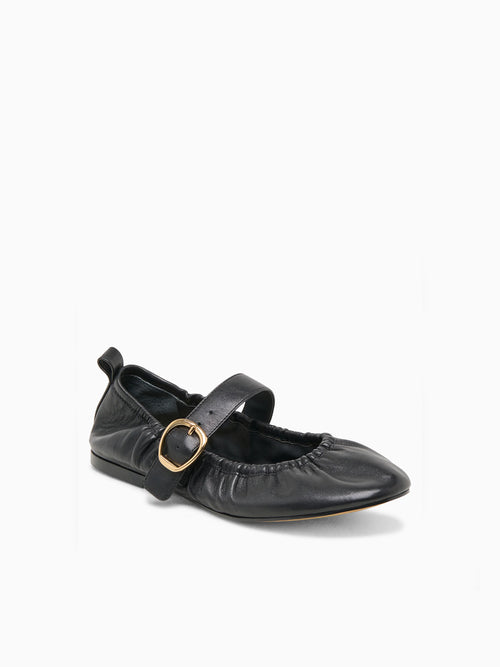 Caely Black Leather Black / 5 / M