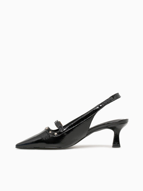 Isabella Preto Crinkle Couro Black / 5 / M
