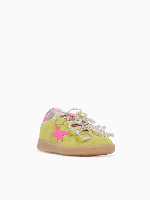 526var E986 Lime Fuxia suede Bright Green / 36 / M