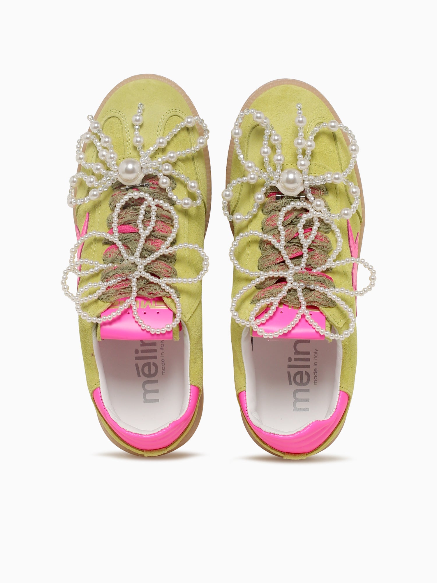 526var E986 Lime Fuxia suede Bright Green / 36 / M