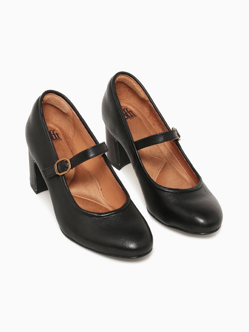 Adelaide Black Corvara Leather Black / 6 / M