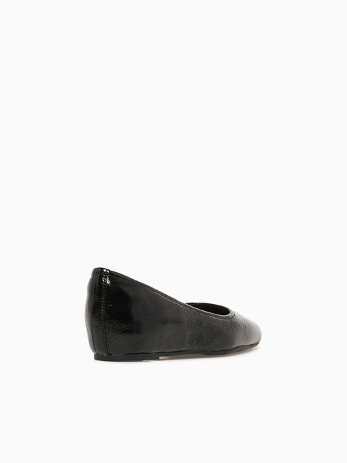 Poppy Black Crinkle Patent Black / 6 / M