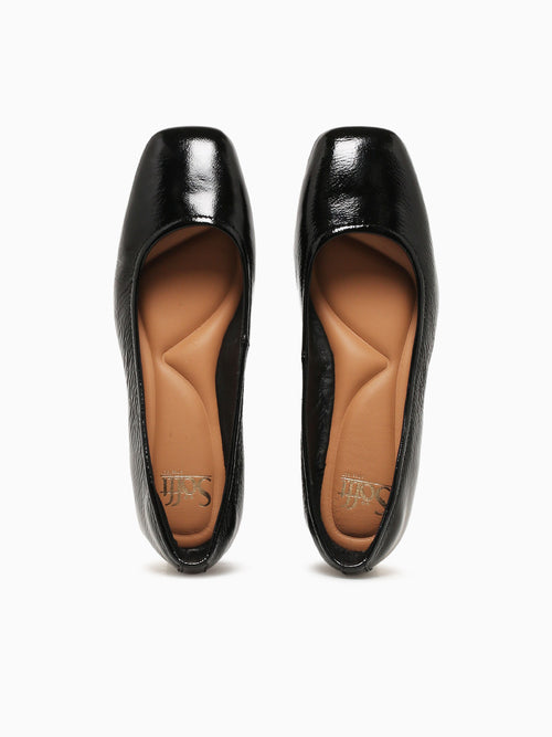 Poppy Black Crinkle Patent Black / 6 / M