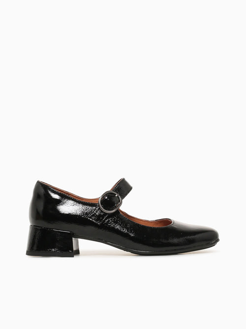 Laura Black Crinkle Patent Black / 6 / M