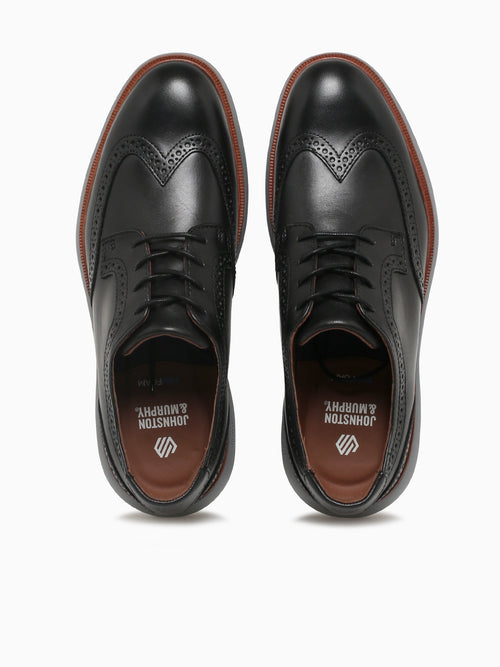 Larkin Wing Tip Black Leather 204169 Black / 8 / M