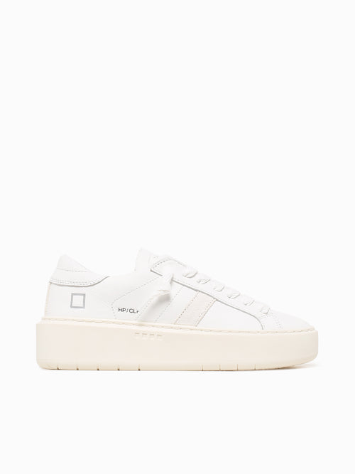 Hill Low Platform White Leather White / 36 / M