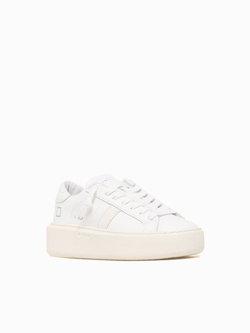 Hill Low Platform White Leather White / 36 / M