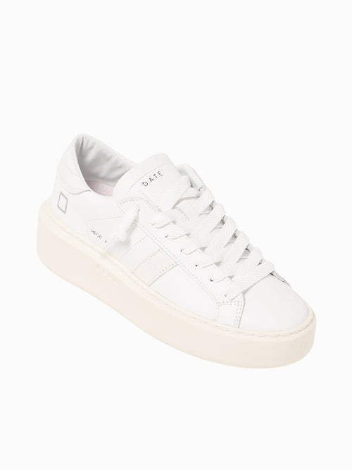 Hill Low Platform White Leather White / 36 / M