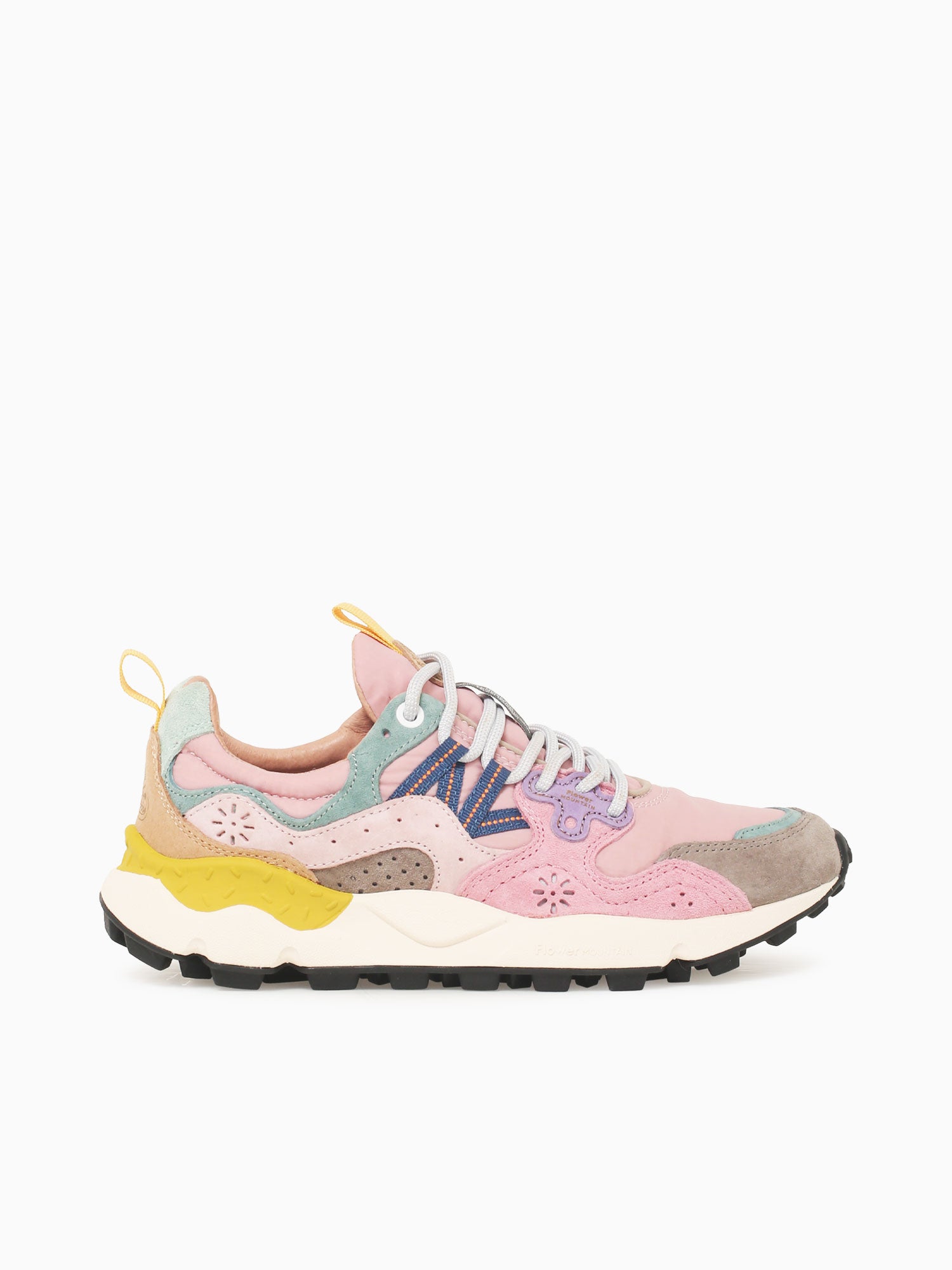 Yamano 3 Woman Grey Pink suede Nylon Grey Multi / 36 / M