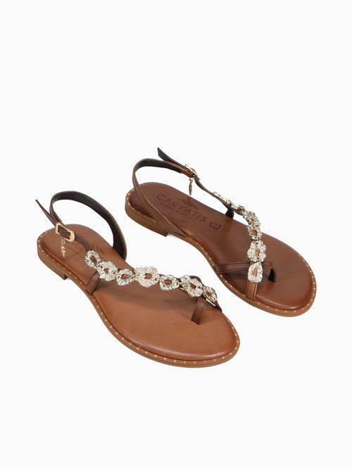 621608 Browngold Leather Brown / 36 / M
