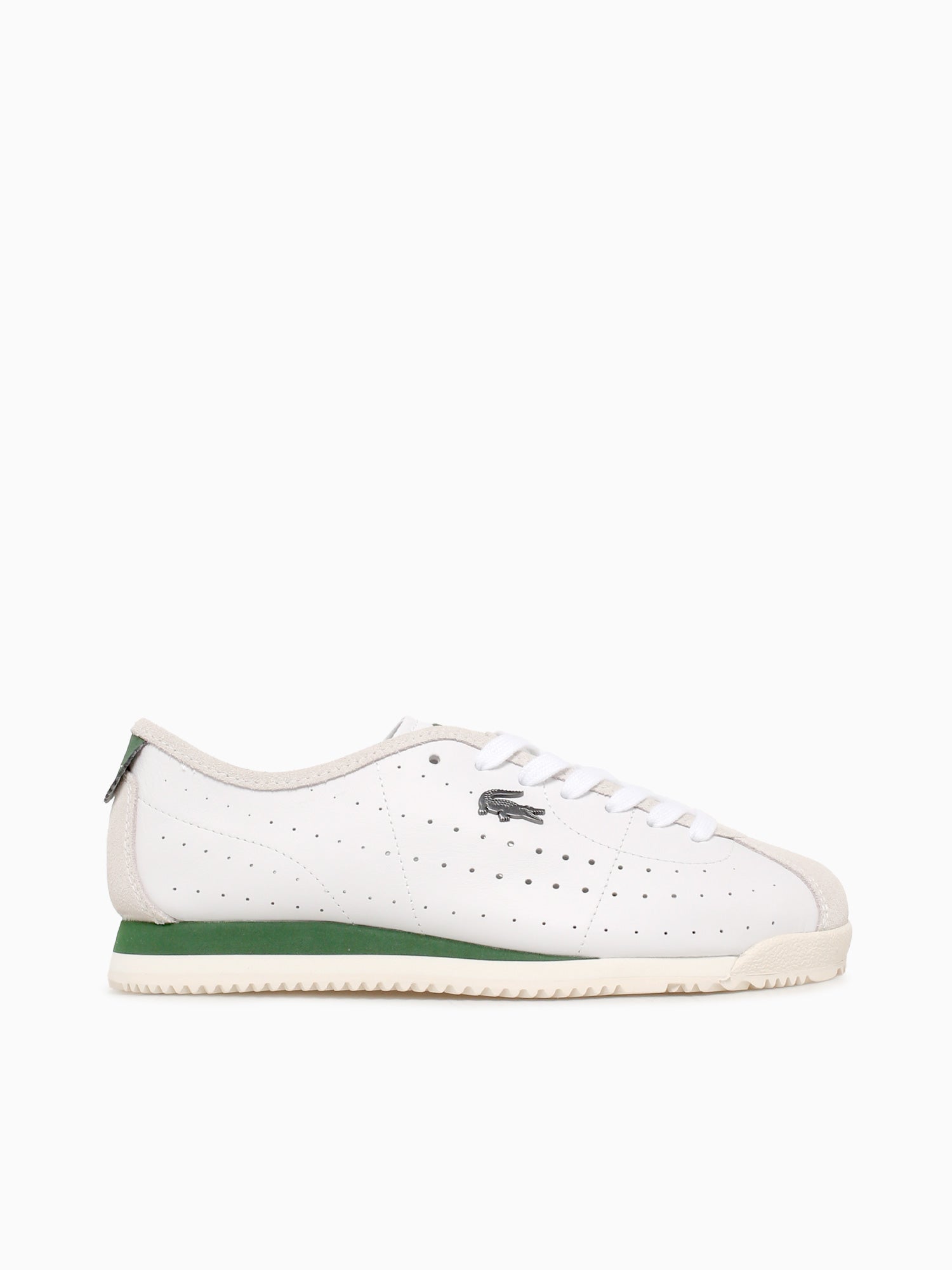 Club Low Wht Dk grn leather White / 5 / M