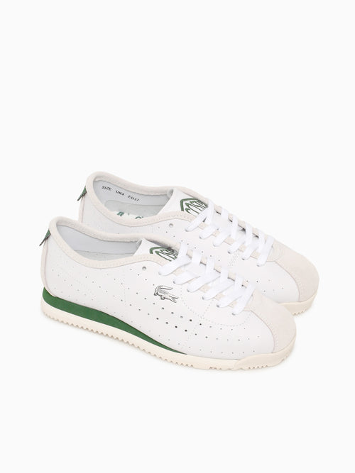 Club Low Wht Dk grn leather White / 5 / M