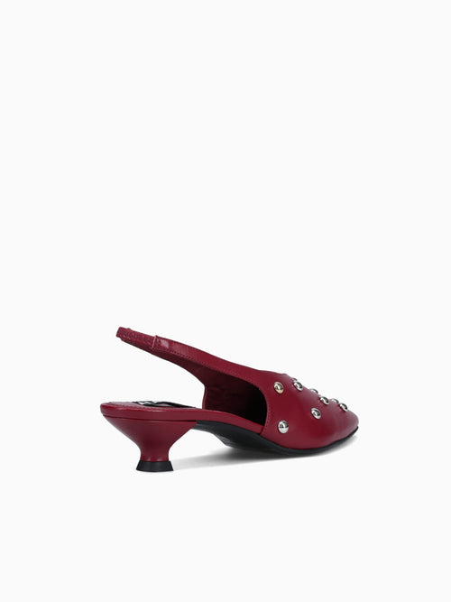 Eros Studs Burgundy Leather Wine / 36 / M
