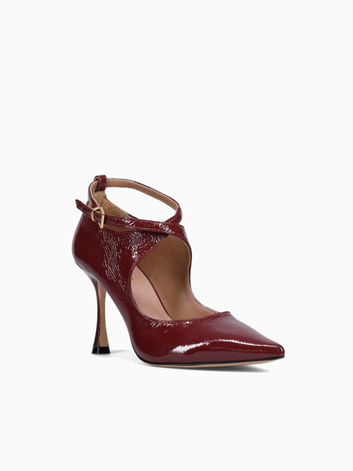 Ximena Velvet Rouge Patent Leather Wine / 5 / M