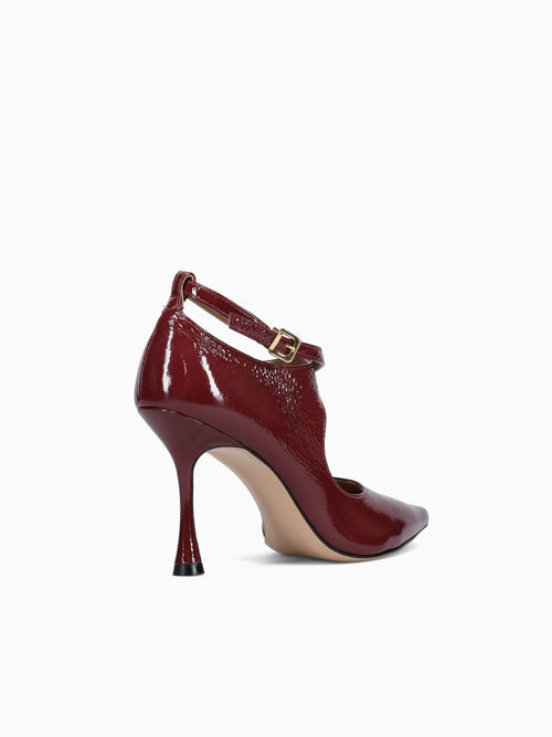 Ximena Velvet Rouge Patent Leather Wine / 5 / M