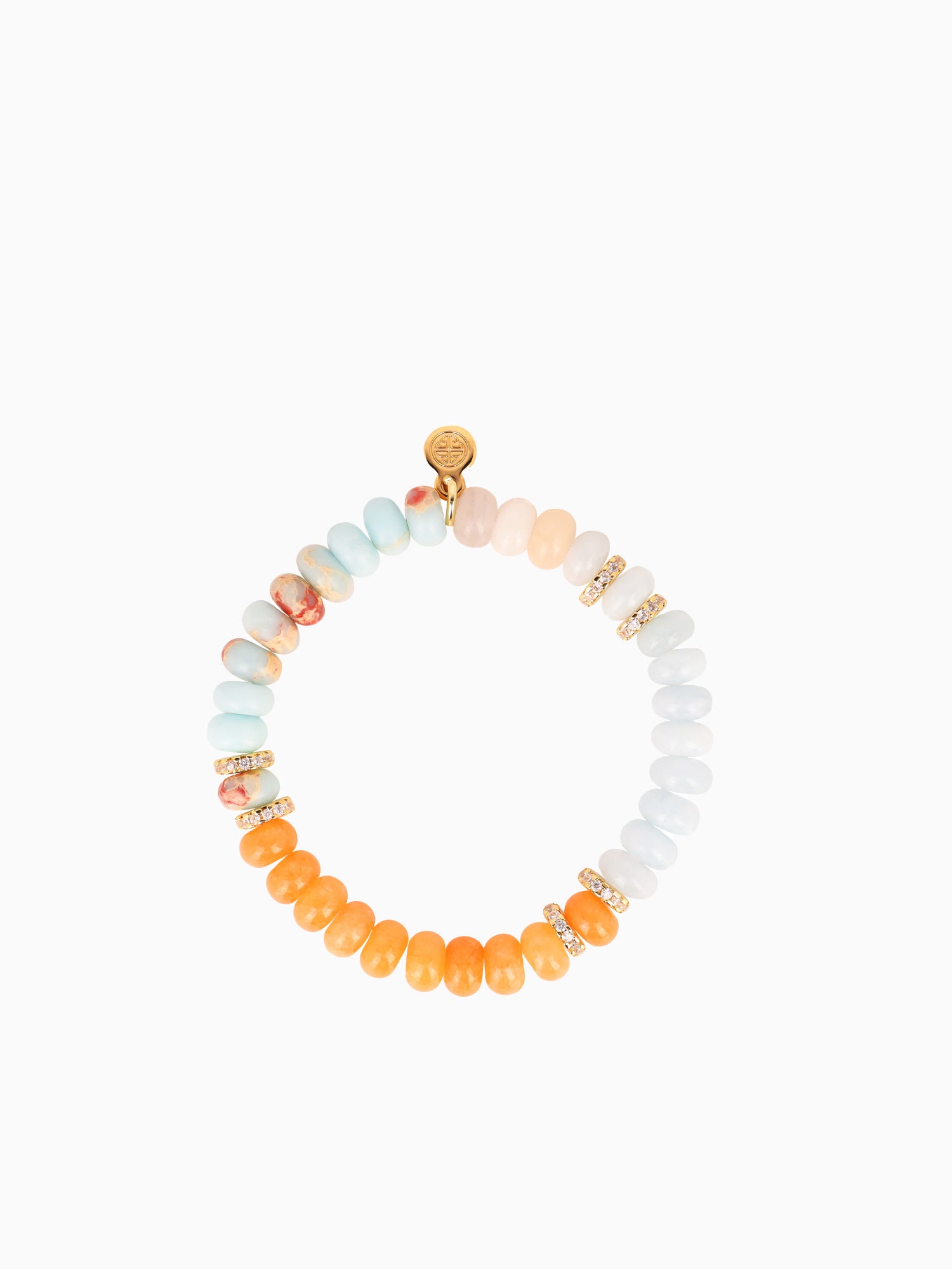 Capri Beaded Bracelet Peach Aqua Orange Multi / ONE