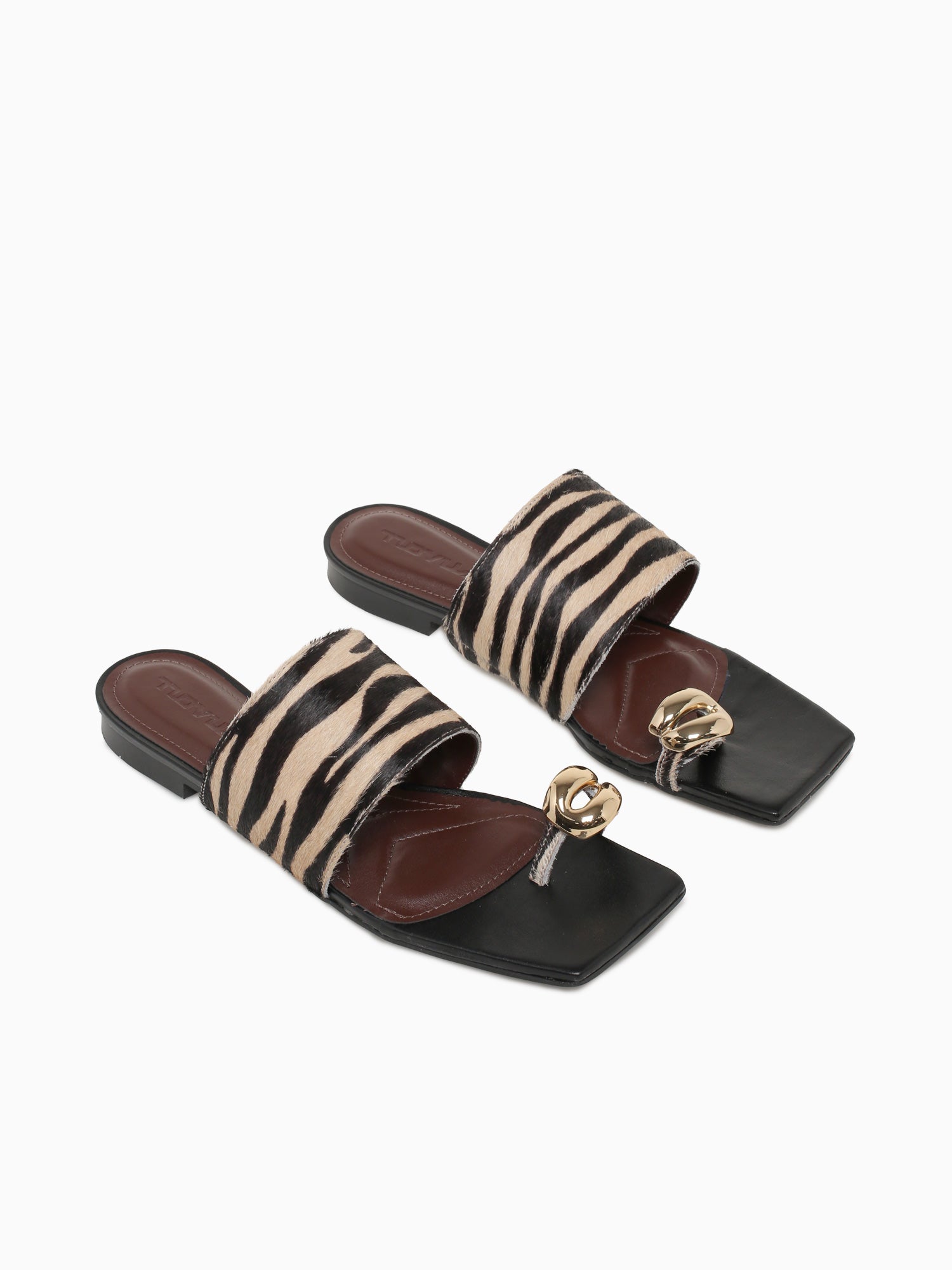 Merced Zebra Pony Hair Black White / 5 / M