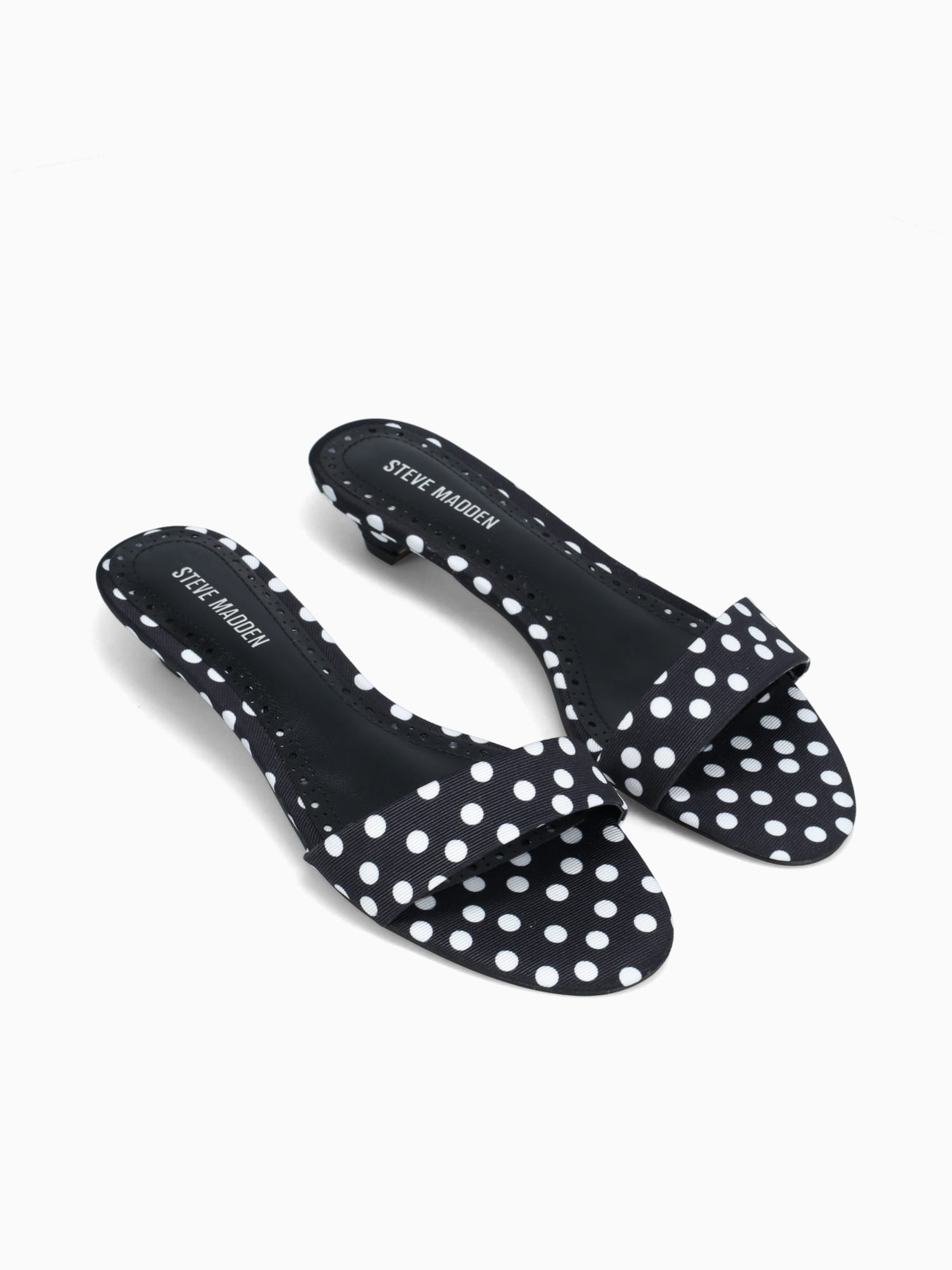 Berry Black Polka Dot Fabric Black White / 5 / M