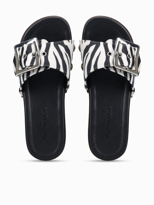 Finders Zebra Print Pelo Black White / 5 / M