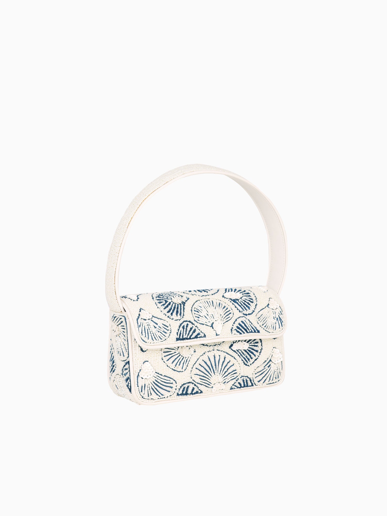 Sea Shells Beaded Bag Blue