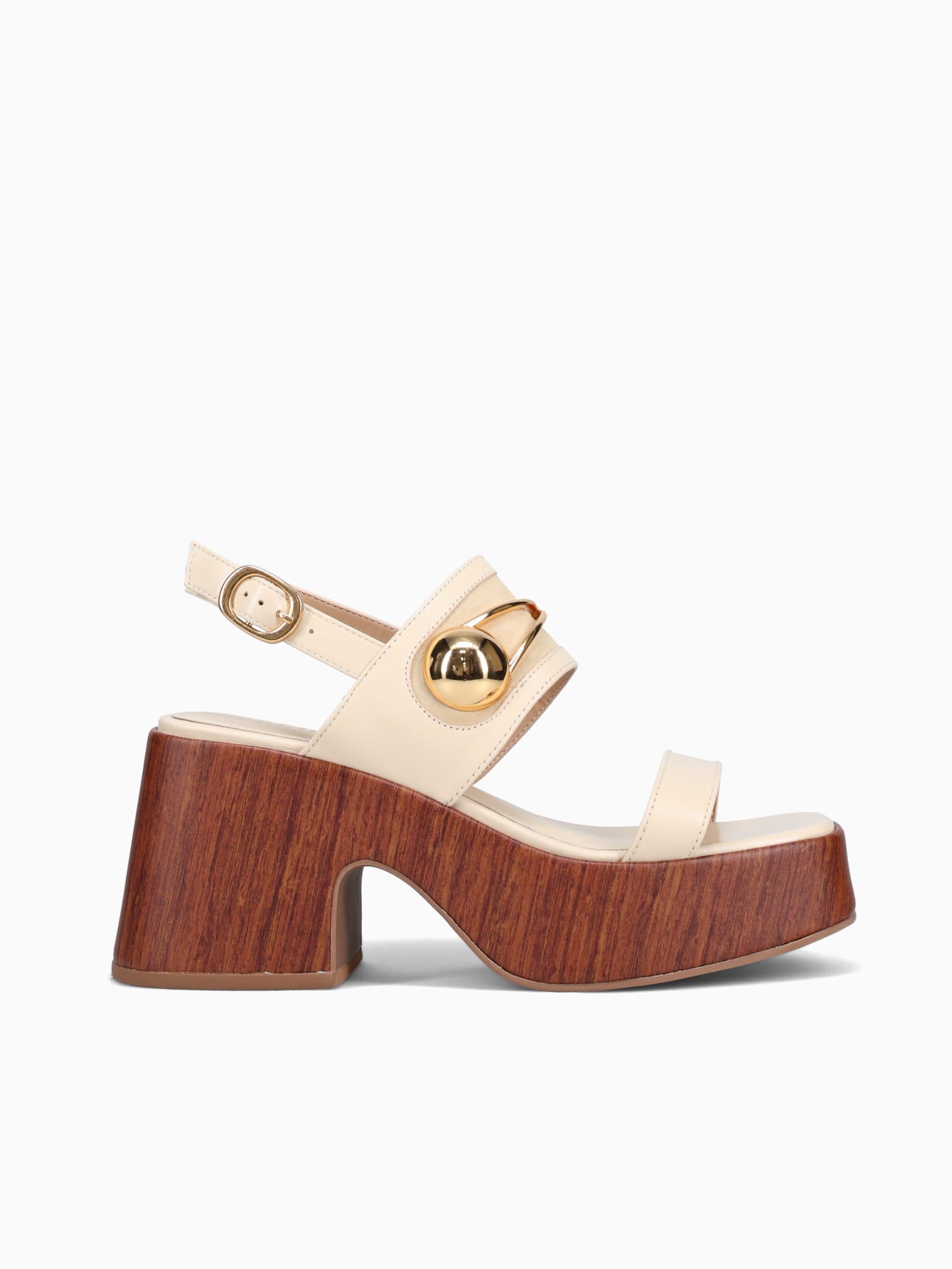 Ditza Egg Shell Leather Off White / 5 / M