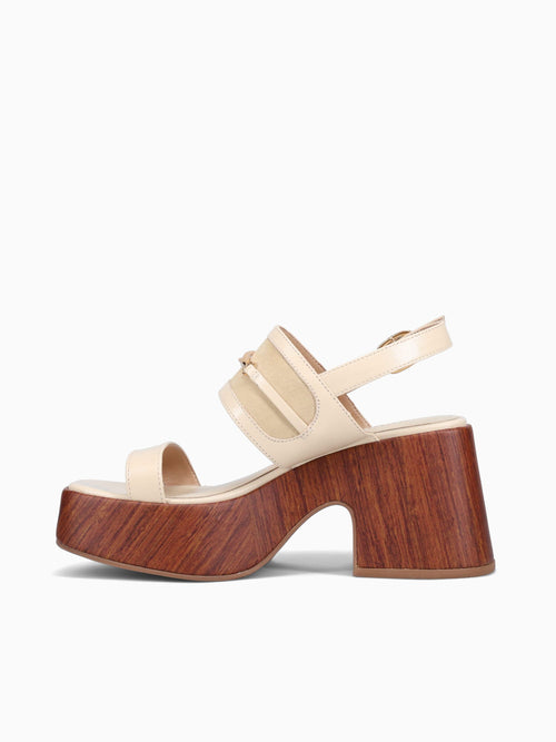 Ditza Egg Shell Leather Off White / 5 / M