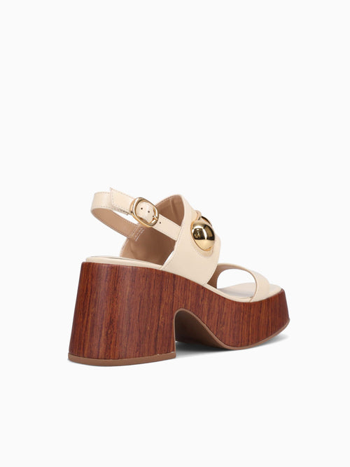 Ditza Egg Shell Leather Off White / 5 / M