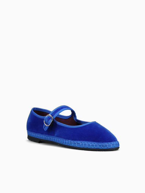 Mary Jane Oe Blue Velvet Blue / 5 / M